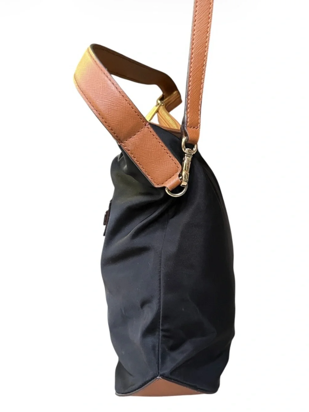 Michael Kors Kempton Black Nylon & Leather Crossbody Handbag